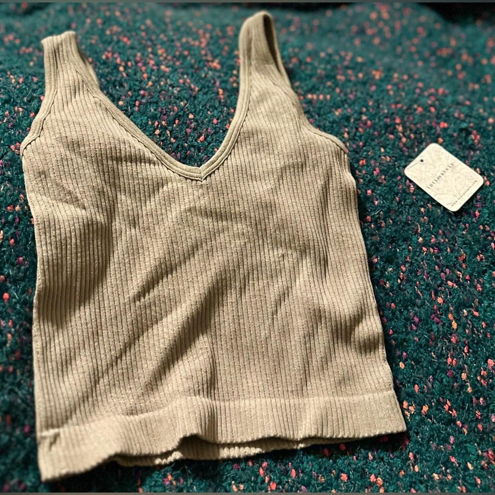 ‼️RARE‼️🎸Free People🎸🔥NWT🔥Rib Brami Crop Tank in eucalyptus—XS/S